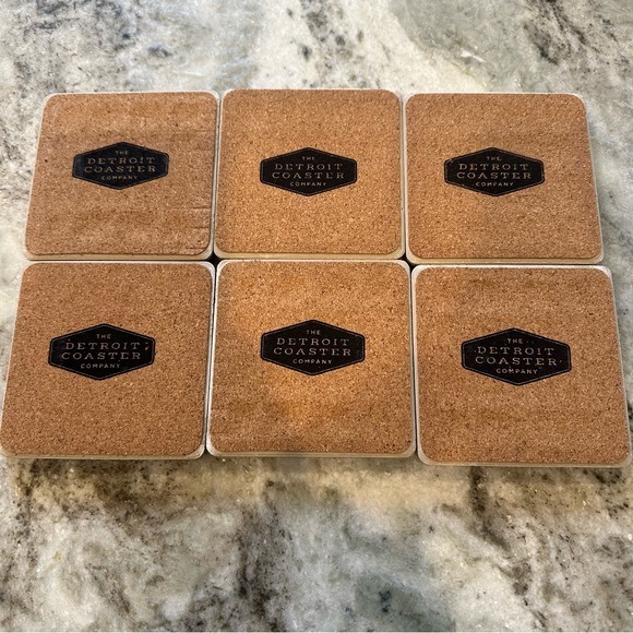 Detroit Michigan Coaster Company Set of 6 Ceramic Coasters - Picture 2 of 2